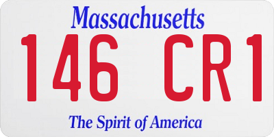 MA license plate 146CR1