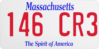 MA license plate 146CR3