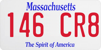 MA license plate 146CR8