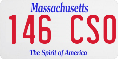 MA license plate 146CS0