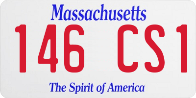 MA license plate 146CS1