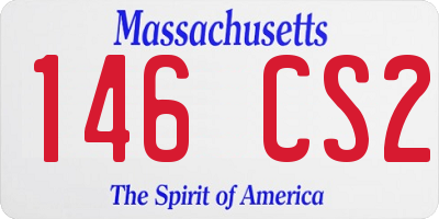 MA license plate 146CS2