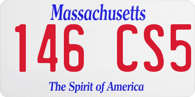 MA license plate 146CS5