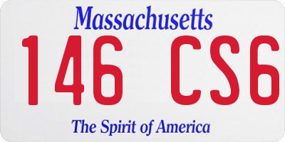 MA license plate 146CS6