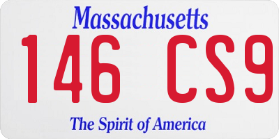 MA license plate 146CS9