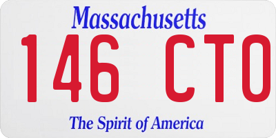 MA license plate 146CT0