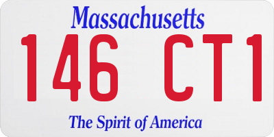 MA license plate 146CT1