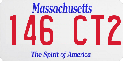 MA license plate 146CT2