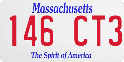 MA license plate 146CT3