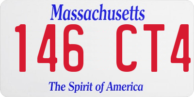 MA license plate 146CT4