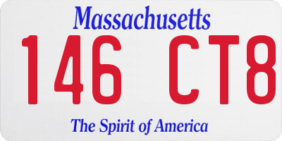 MA license plate 146CT8