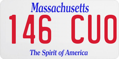 MA license plate 146CU0