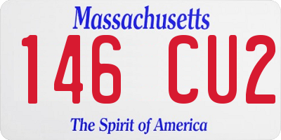 MA license plate 146CU2