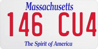 MA license plate 146CU4