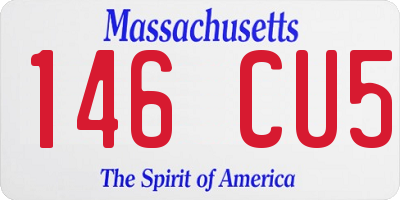 MA license plate 146CU5