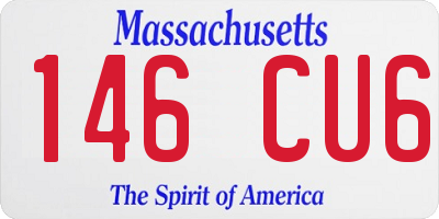 MA license plate 146CU6