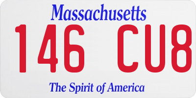 MA license plate 146CU8