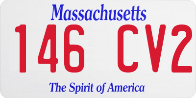 MA license plate 146CV2