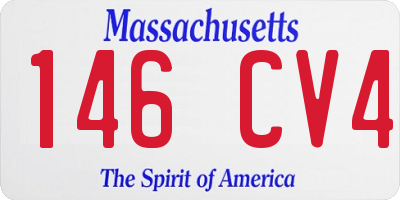 MA license plate 146CV4