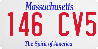 MA license plate 146CV5