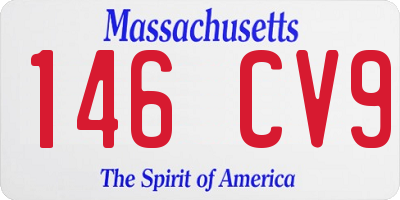 MA license plate 146CV9