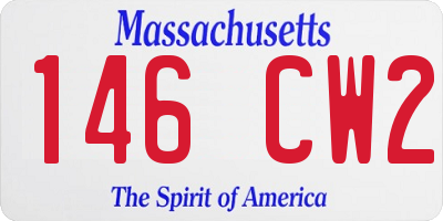 MA license plate 146CW2