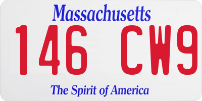 MA license plate 146CW9