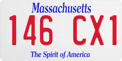 MA license plate 146CX1