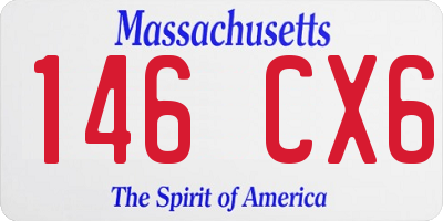 MA license plate 146CX6