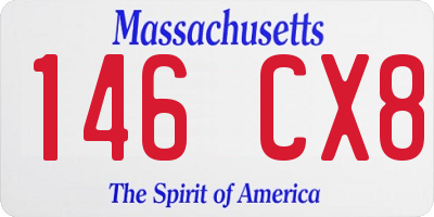 MA license plate 146CX8
