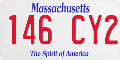 MA license plate 146CY2