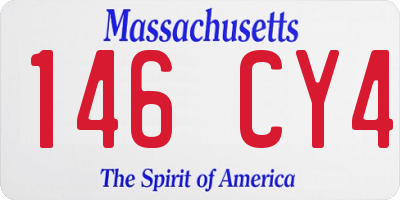 MA license plate 146CY4