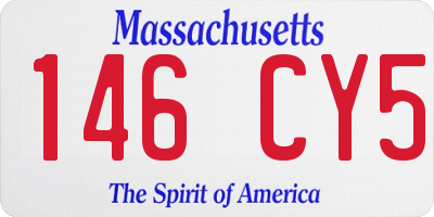 MA license plate 146CY5