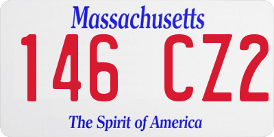 MA license plate 146CZ2