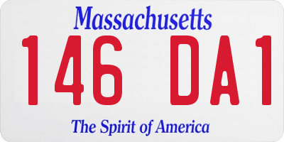 MA license plate 146DA1