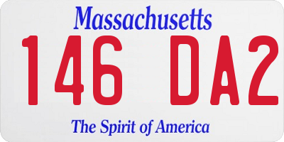 MA license plate 146DA2
