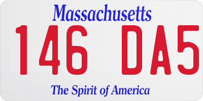 MA license plate 146DA5