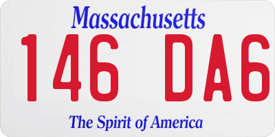 MA license plate 146DA6