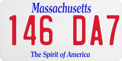 MA license plate 146DA7