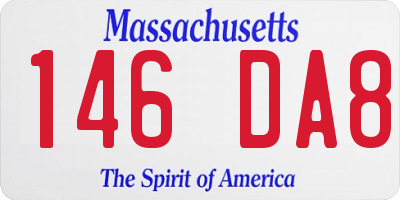 MA license plate 146DA8