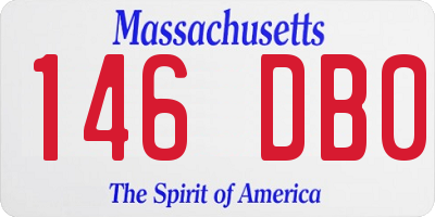 MA license plate 146DB0