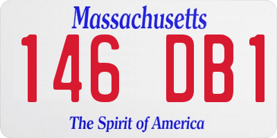 MA license plate 146DB1