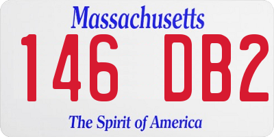 MA license plate 146DB2