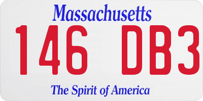 MA license plate 146DB3