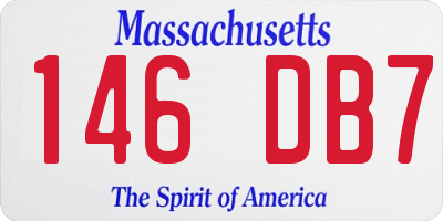 MA license plate 146DB7