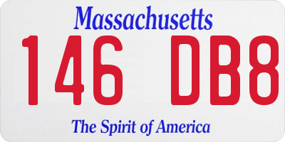 MA license plate 146DB8