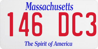 MA license plate 146DC3
