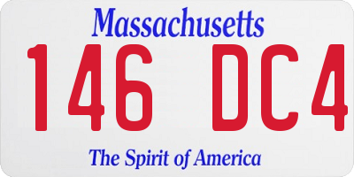 MA license plate 146DC4