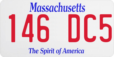 MA license plate 146DC5