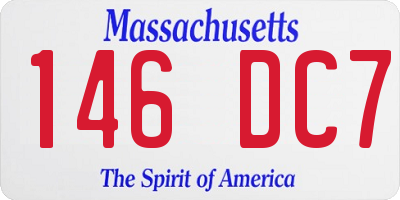 MA license plate 146DC7